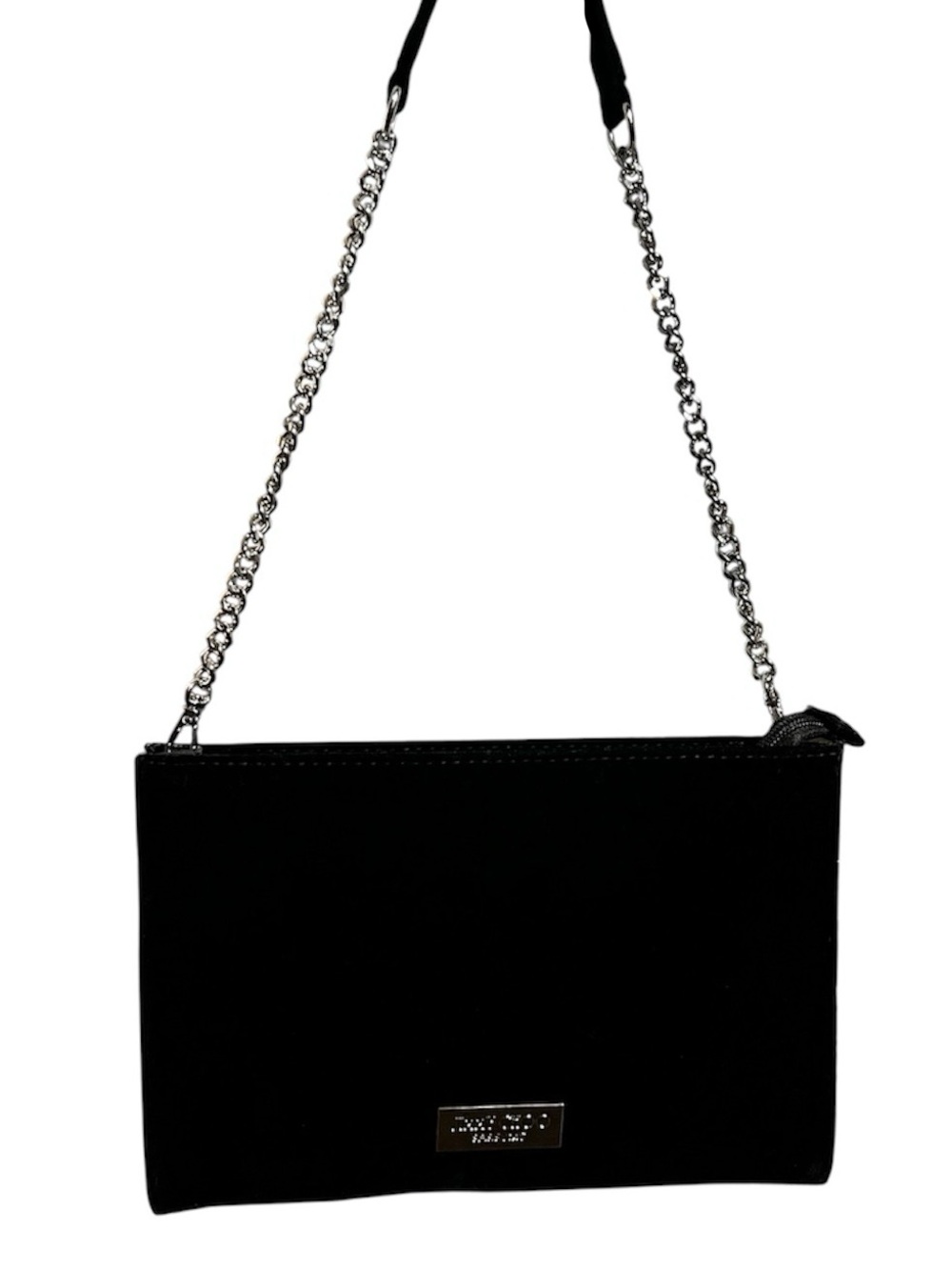 Jimmy Choo Black Velvet Chain-Handle shoulder bag